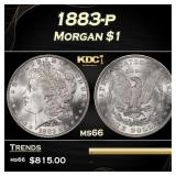 1883-p Morgan Dollar $1 Grades ms66