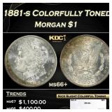 1881-s Morgan Dollar Colorfully Toned $1 ms66+ SEG