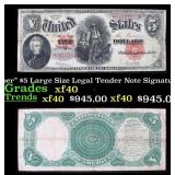 1907 $5 Large Size Legal Tender Note "WoodChopper"