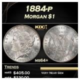 1884-p Morgan Dollar $1 Grades ms64+