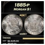 1885-p Morgan Dollar $1 ms66+ SEGS