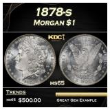 1878-s Morgan Dollar $1 Grades ms65