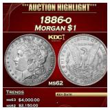 1886-o Morgan Dollar $1 ms62 USCG