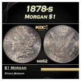 1878-s Morgan Dollar $1 Grades ms62