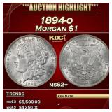 1894-o Morgan Dollar $1 ms62+ USCG