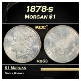1878-s Morgan Dollar $1 Grades ms63