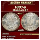 1887-s Morgan Dollar $1 ms65+ SEGS
