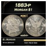 1883-p Morgan Dollar $1 Grades ms64+