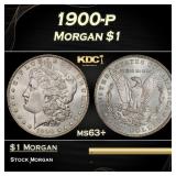 1900-p Morgan Dollar $1 Grades ms63+