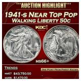 1941-s Walking Liberty Half Dollar Near Top Pop 50