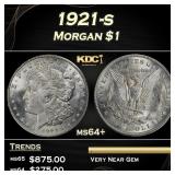1921-s Morgan Dollar $1 Grades ms64+