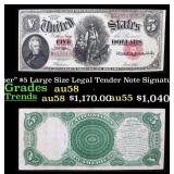 1907 $5 Large Size Legal Tender Note "WoodChopper"