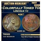 1922-d Lincoln Cent Colorfully Toned TOP POP! 1c m