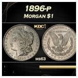 1896-p Morgan Dollar $1 Grades ms63