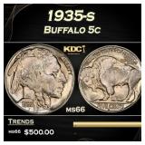 1935-s Buffalo Nickel 5c Grades ms66