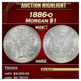 1886-o Morgan Dollar $1 ms62 USCG