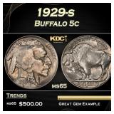 1929-s Buffalo Nickel 5c Grades ms65