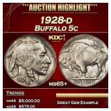 1928-d Buffalo Nickel 5c ms65+ SEGS