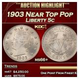 1903 Liberty Nickel Near Top Pop 5c ms66+ SEGS