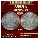 1883-s Morgan Dollar $1 au58 SEGS