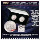 1879 & 1904 First & Last 'O' Mint Morgan Dollar Se