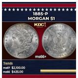 1885-p Morgan Dollar $1 ms66+ SEGS