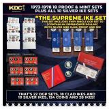 1973-1978 'Supreme ike set' 18 Proof & Mint Sets,