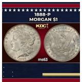 1888-p Morgan Dollar $1 Grades ms63