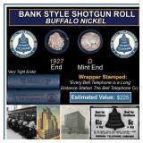 Buffalo Nickel Shotgun Roll in Old Bank Style 'Bel