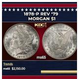 1878-p Rev '79 Morgan Dollar $1 ms65 SEGS