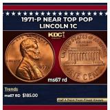 1971-p Lincoln Cent Near Top Pop 1c ms67 rd SEGS