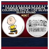Charlie Brown Peanuts Colorized Style - 1 oz Silve