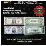 Set of 1934/1935 Hawaii WWII Emergency Currency $1