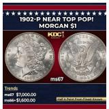 1902-p Morgan Dollar Near Top Pop! $1 ms67 SEGS