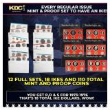 Full Ike Dollar Mint And Proof Sets 1973-1978, 12