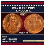 1934-d Lincoln Cent TOP POP! 1c ms67+ rd SEGS
