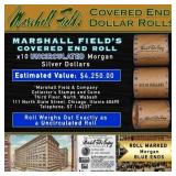 MARSHALL FIELDS 10 Coin UNC Morgan $1 Roll Rare BL