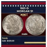 1921-d Morgan Dollar $1 Grades ms64