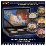 5 Coin Disney Sleeping Beauty Gold Plated Round Co