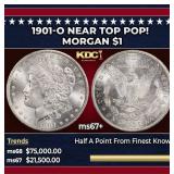 1901-o Morgan Dollar Near Top Pop! $1 ms67+ SEGS