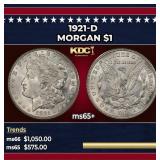 1921-d Morgan Dollar $1 Grades ms65+