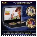 2 Coin Toy Story Buzz & Woody Gold Plated Round Co