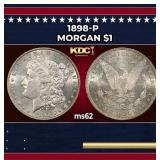 1898-p Morgan Dollar $1 Grades ms62
