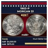 1903-p Morgan Dollar $1 ms66+ SEGS