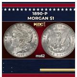 1890-p Morgan Dollar $1 Grades ms62