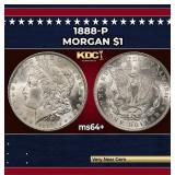 1888-p Morgan Dollar $1 Grades ms64+