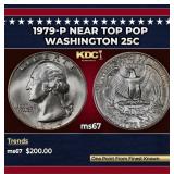 1979-p Washington Quarter Near Top Pop 25c ms67 SE