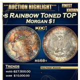 1882-s Morgan Dollar Rainbow Toned TOP POP! $1 ms6