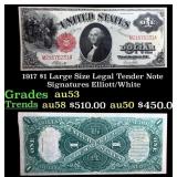 1917 Elliott/White $1 Large Size Legal Tender Note