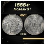 1888-p Morgan Dollar $1 Grades ms63